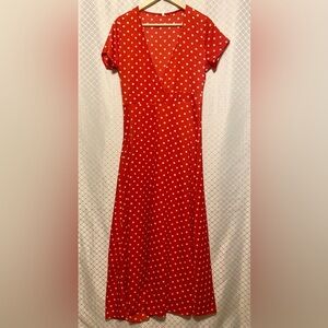 Red & White Polka Dot Maxi